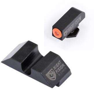 Sights Lasers Night Fision LLC Ready Series Perfect Dot NS Set w/Orange Front Dot+ U Blank Rear for Glock 17-39